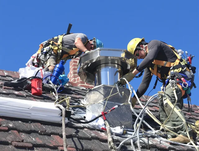 Protective chimney cap installed by Guilford Chimney Sweep in Guilford, CT