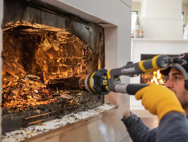 Professional chimney cleaning by Guilford Chimney Sweep in Guilford, CT