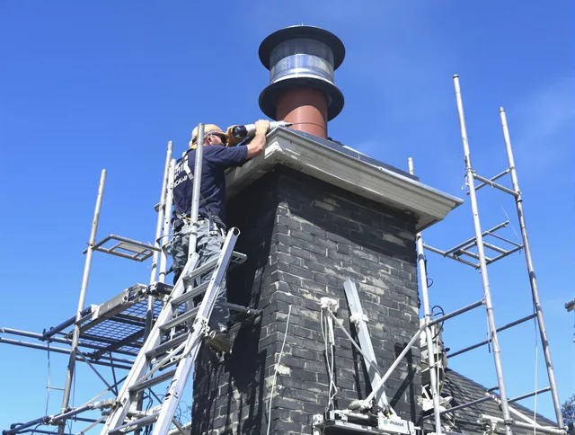 Sturdy chimney crown finished by Guilford Chimney Sweep in Guilford, CT