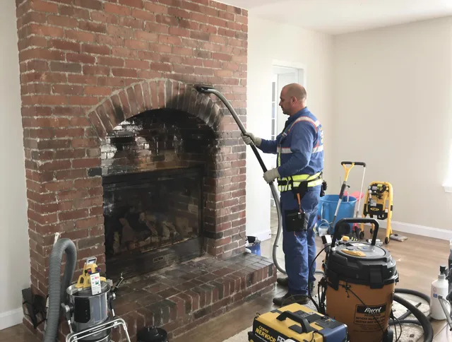 Guilford Chimney Sweep expert performing detailed chimney sweep in Guilford, CT