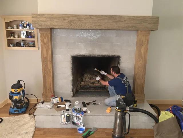 Detailed creosote removal process by Guilford Chimney Sweep in Guilford, CT