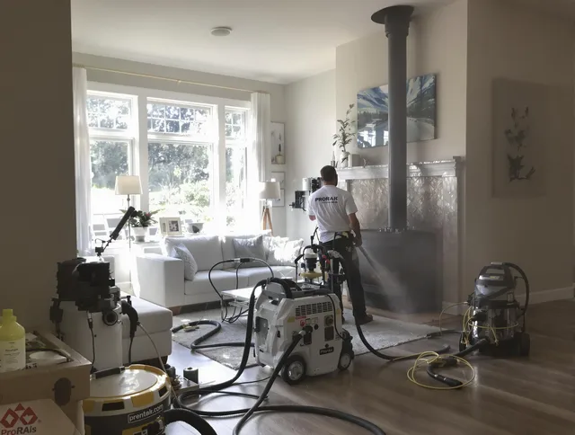 Soot removal service by Guilford Chimney Sweep for a fireplace in Guilford, CT